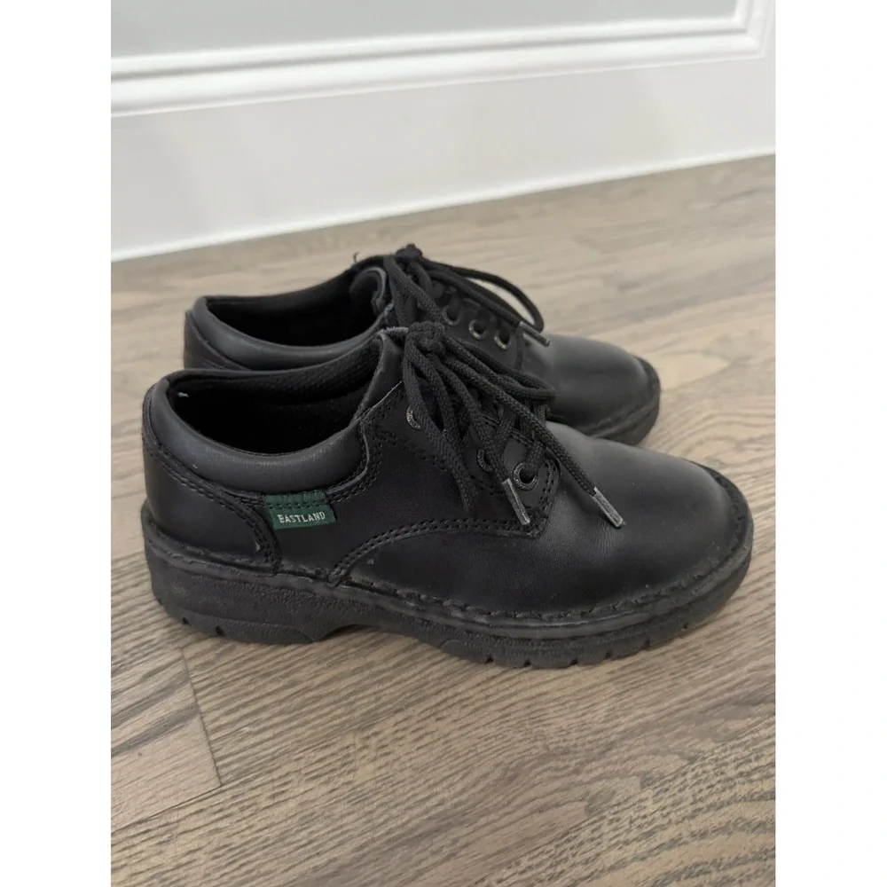 Eastland Plainview Boys Oxford Black Leather Dress Shoes K100-01 Size 12.5M